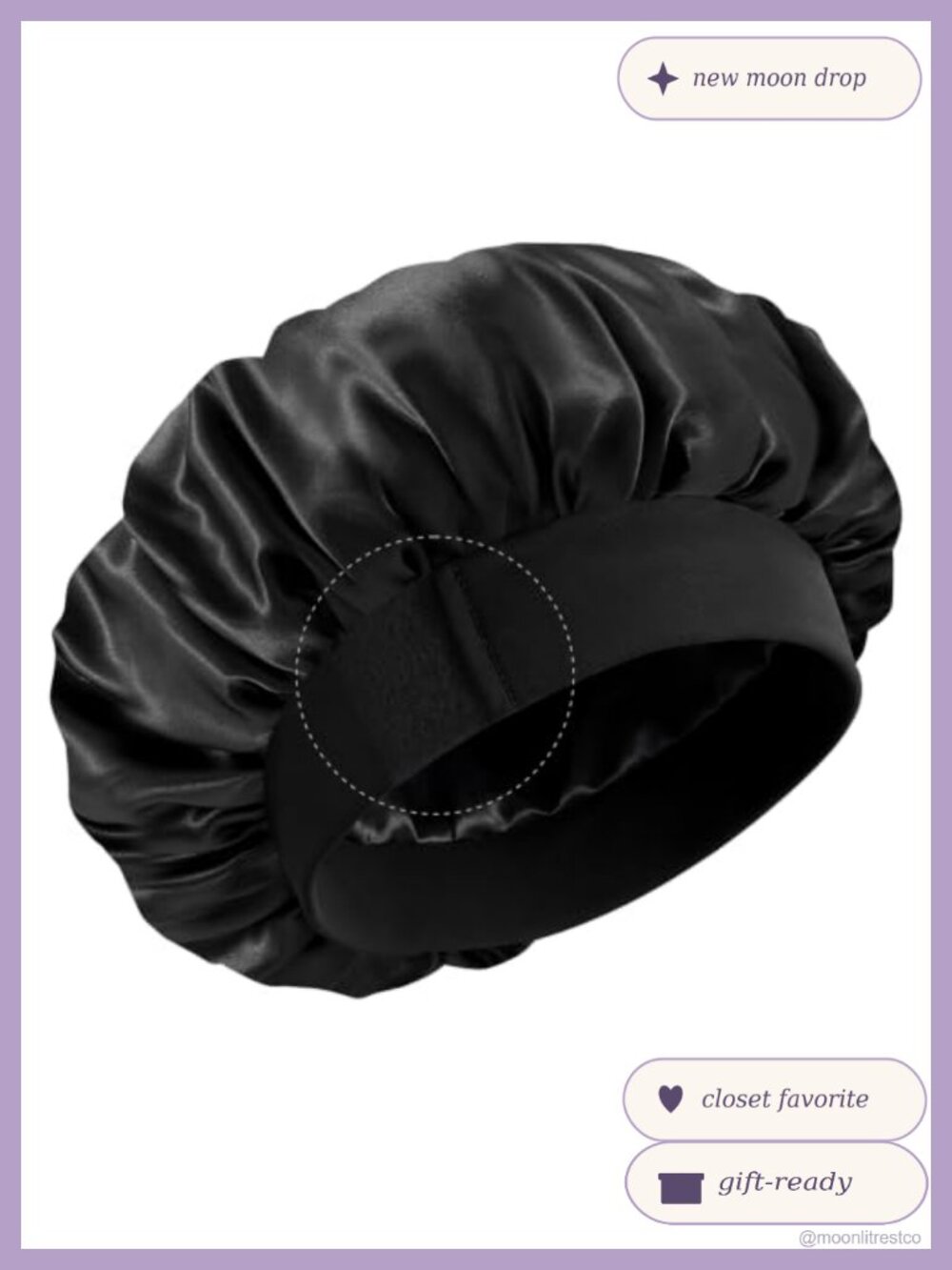 Silk Satin Double Layer Adjustable Sleep Hair Bonnet